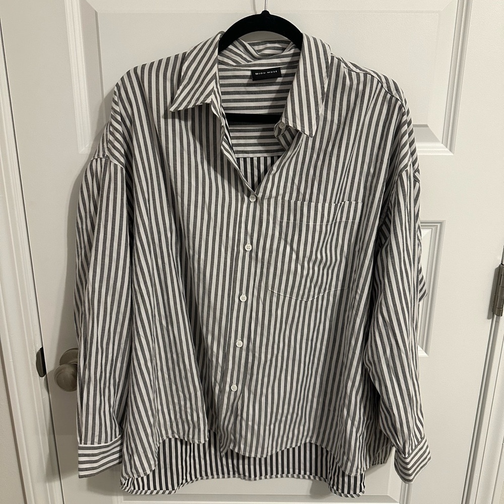 Oversized Miou Muse button down shirt
